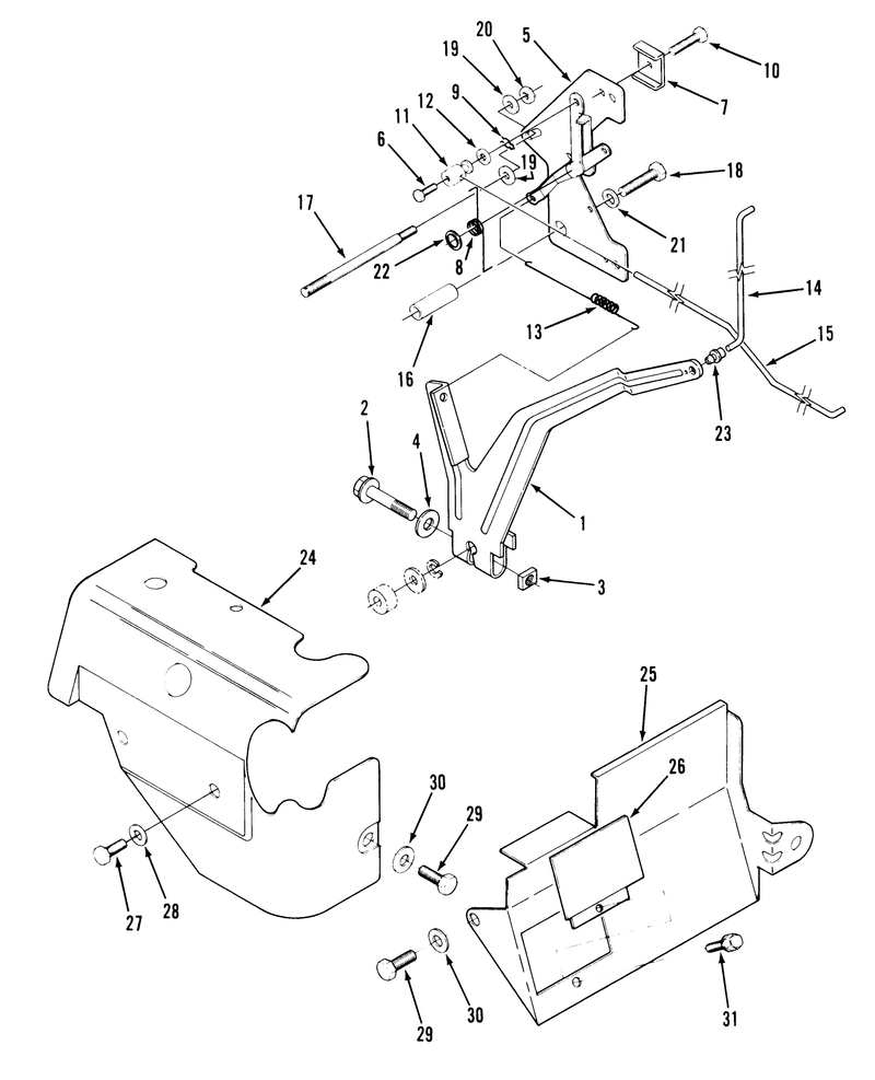 14hp Engine Governor Linkage and Cover Assembly