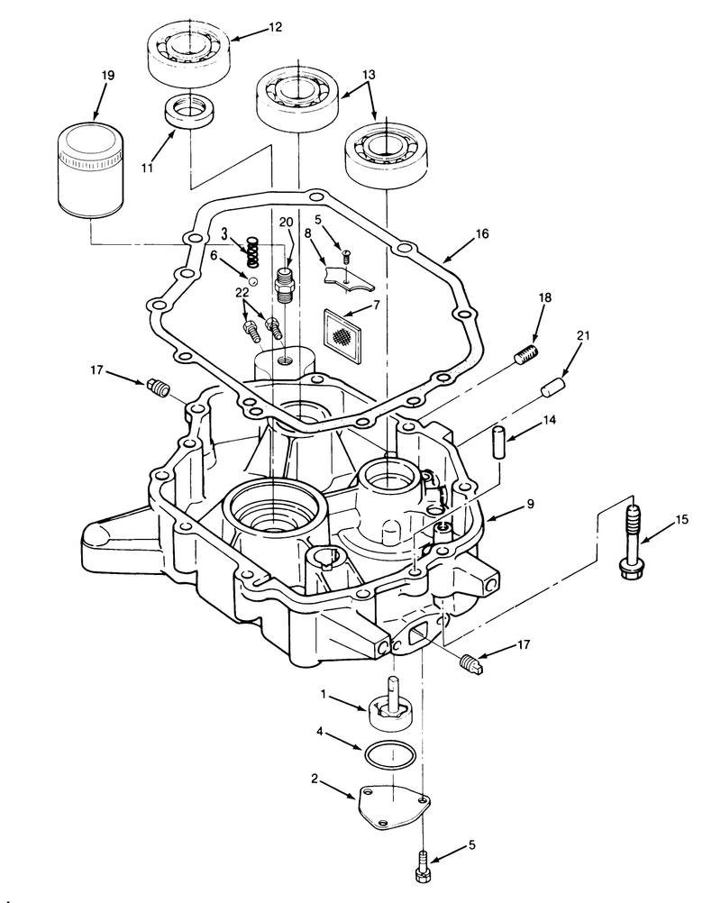 14hp Engine Oil Base and Pump Assembly
