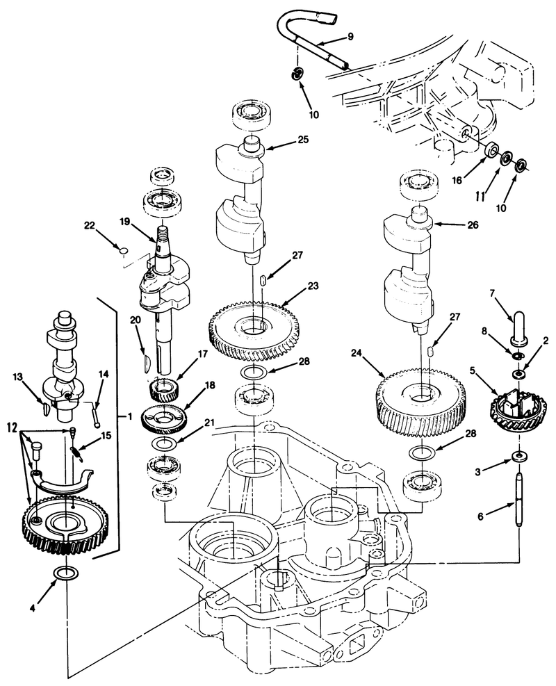 14hp Engine Crankshaft and Camshaft Assembly