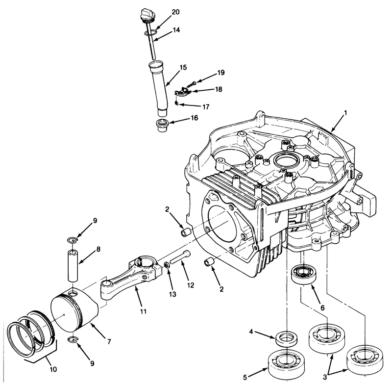 14hp Engine Cylinder Block Assembly