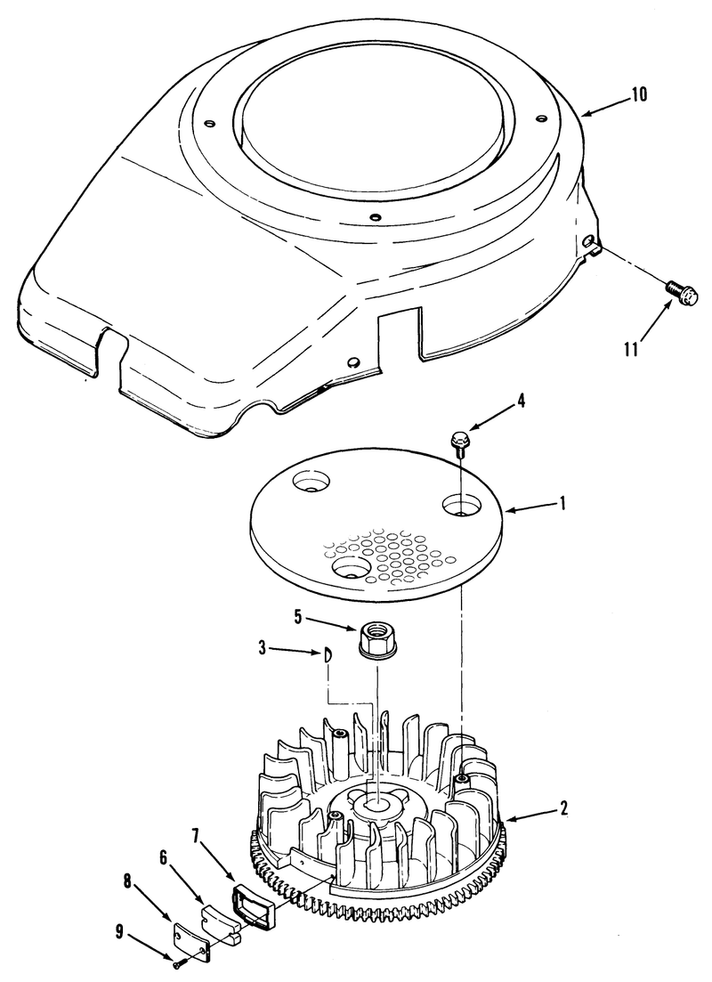 14hp Engine Flywheel and Cover Assembly