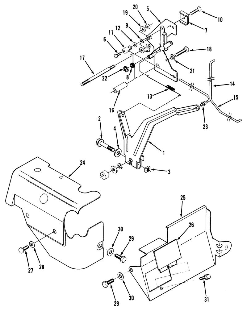 14hp Engine Governor Linkage and Cover Assembly
