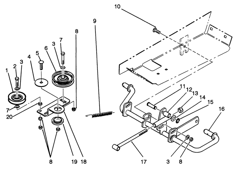 Idler And Pedal Shaft Assembly