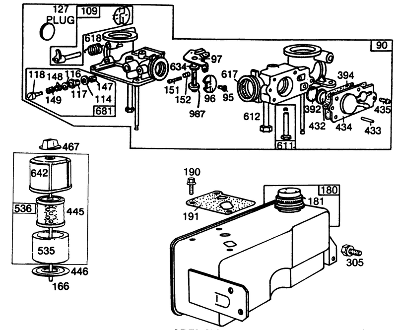 Engine Briggs and Stratton Model No 130902 Type 1200 01 continued
