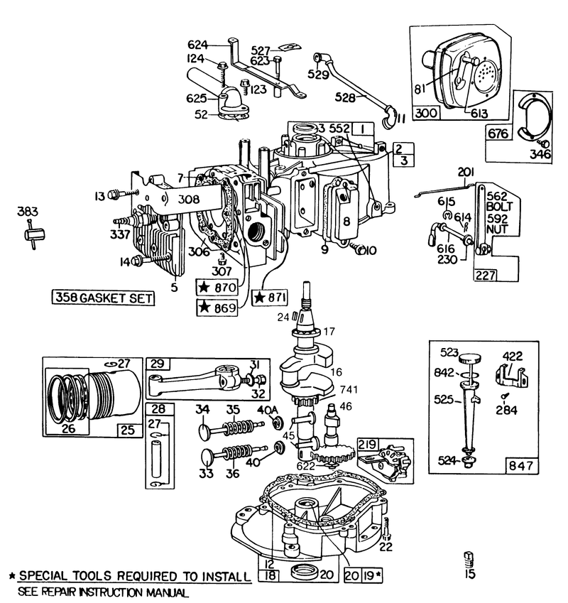 Engine Briggs and Stratton Model 131922 0163 01 continued