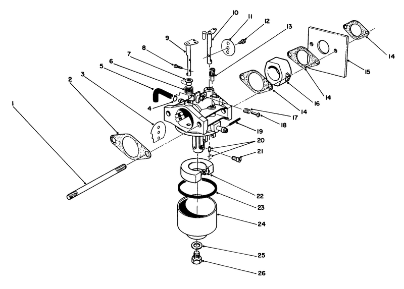Carburetor Assembly model No 47pk9 3