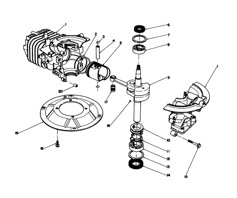 Engine Assembly Model No 47pj8