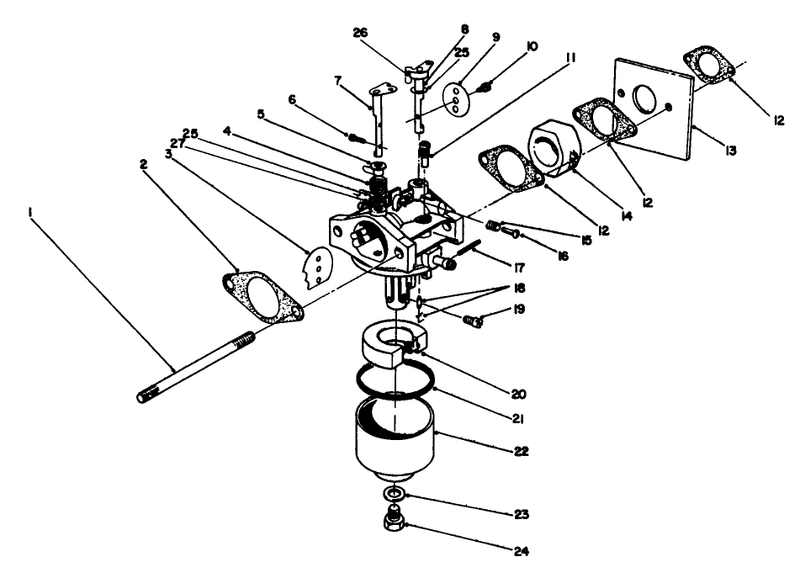 Carburetor Assembly model No 47pl0 3