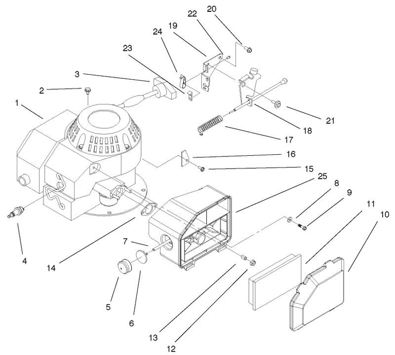 Engine And Air Filer Assembly