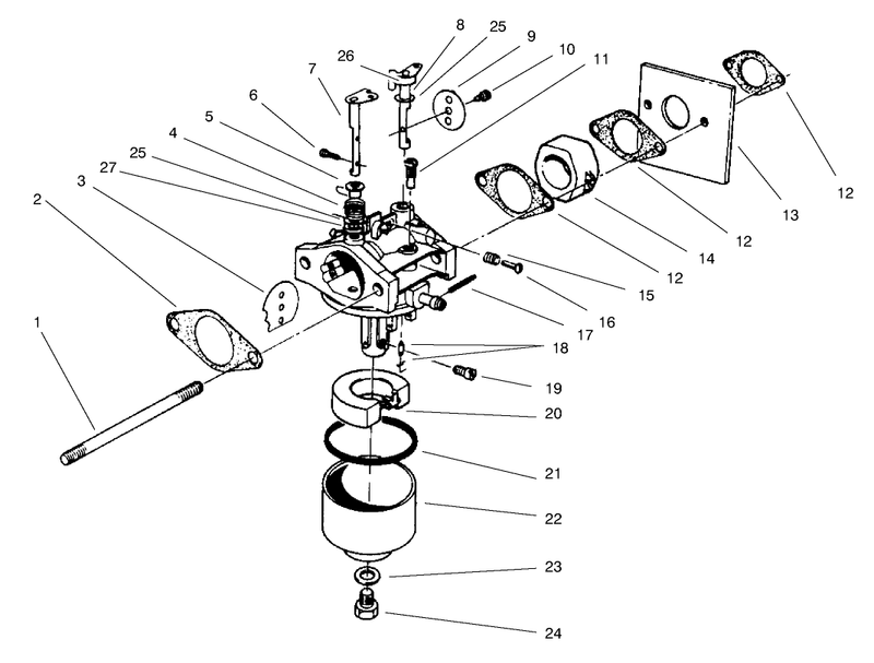 Carburetor Assembly model No 47pt7 3