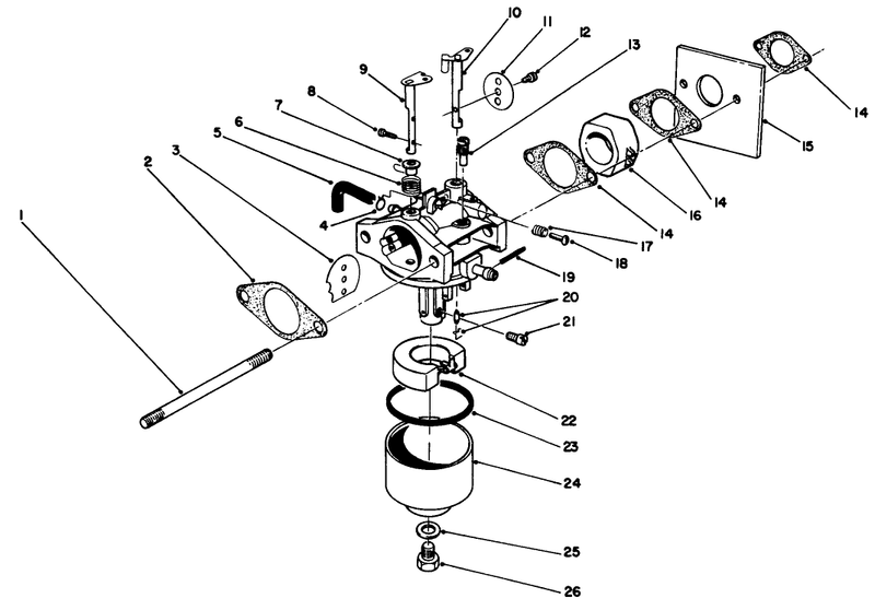 Carburetor Assembly model No 47pk9 3