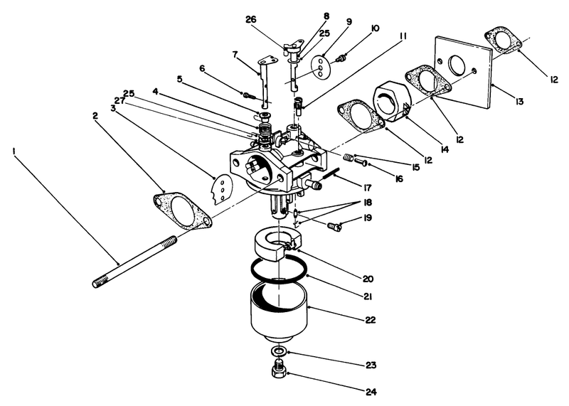 Carburetor Assembly model No 47pl0 3