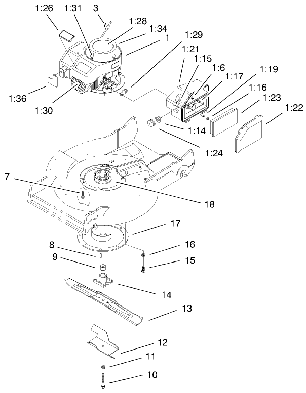 Engine and Blade Assembly