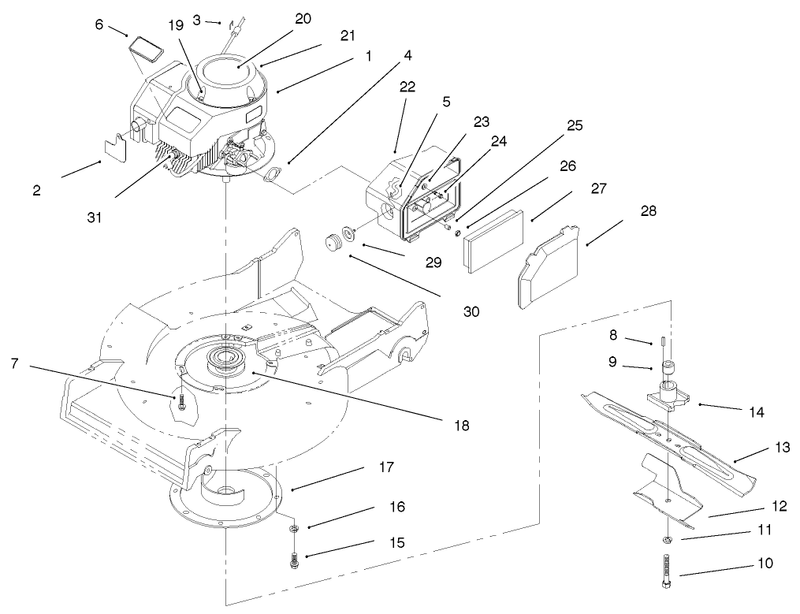 Engine And Blade Assembly