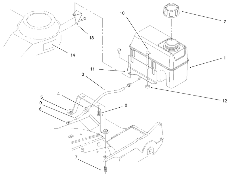 Fuel Tank And Bracket Assembly