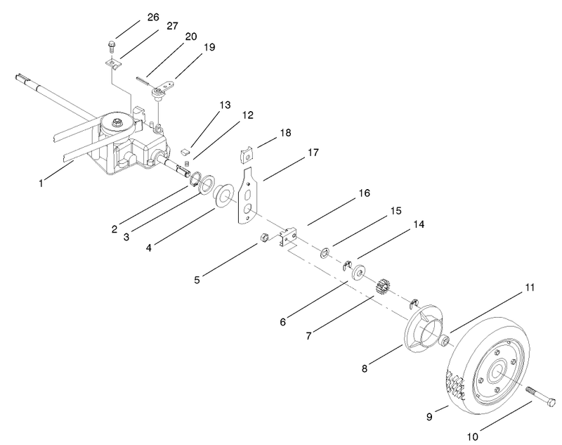 Gear Case And Rear Wheel Assembly