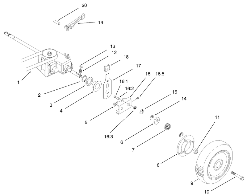Gear Case And Rear Wheel Assembly