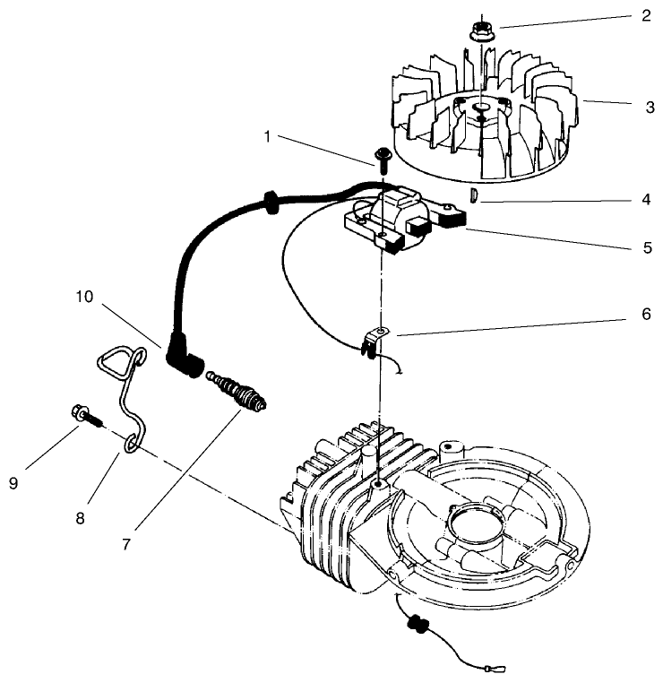 Ignition Assembly model No 47ps5 3serial No 6900001 7901902model No 47pt7 3serial No 7901903 and Up
