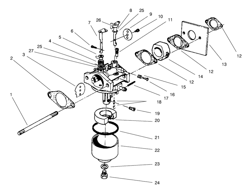 Carburetor Assembly model No 47pt7 7