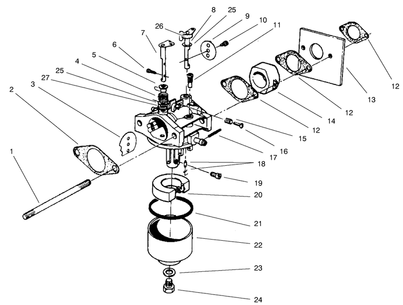 Carburetor Assembly model No 47pv9 7