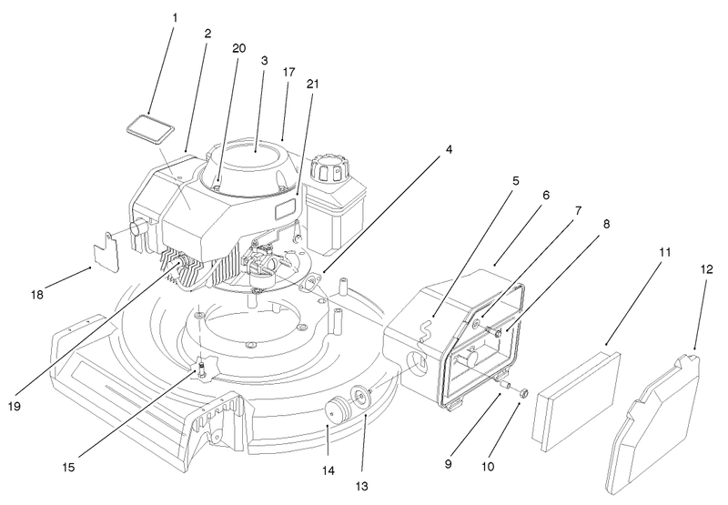 Engine And Air Filter Assembly