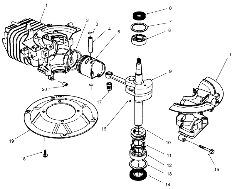 Crankcase And Crankshaft Assembly