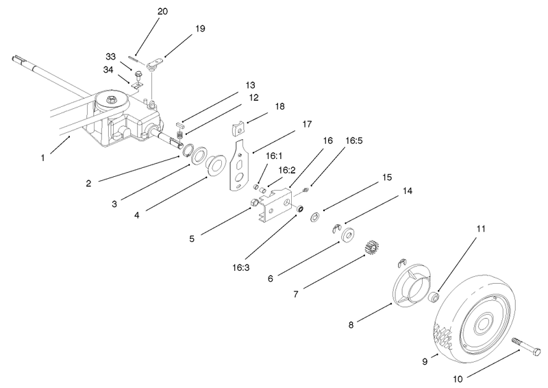 Gear Case And Rear Wheel Assembly