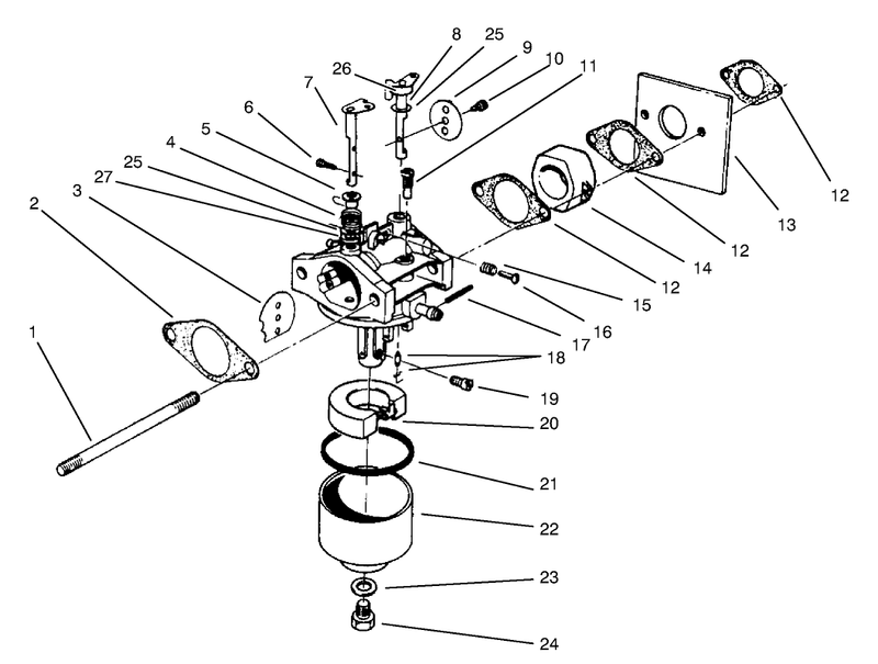 Carburetor Assembly model No 47ps5 7model No 22045bmodel No 47pt6 7model No 22045