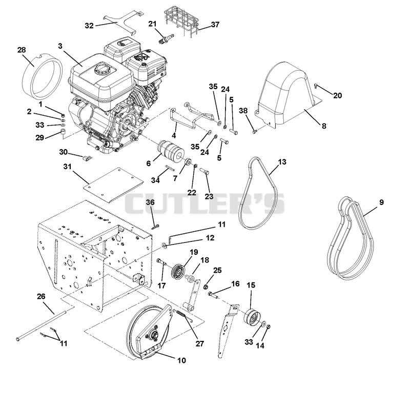 Engine And Belt Drive