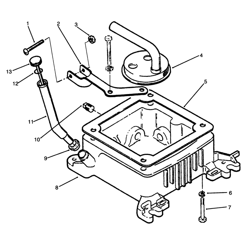 Oil Fill Tube Bracket and Base