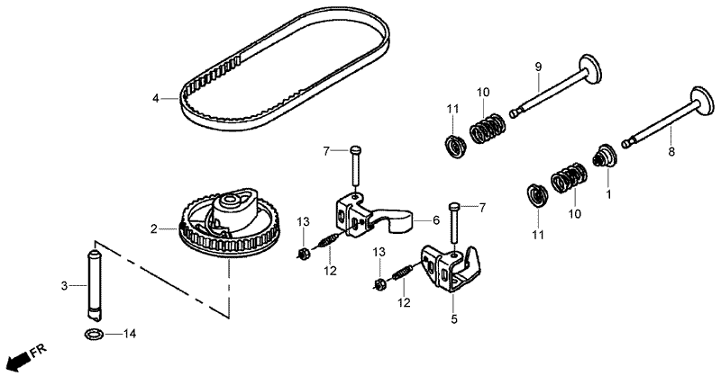 Camshaft Pulley Assembly Honda GSV190LA A3T