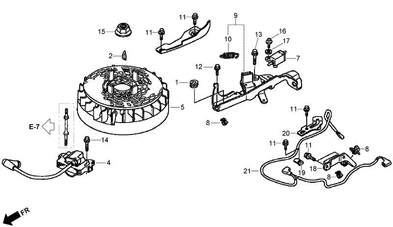 Flywheel Assembly Honda GSV190LA A3T