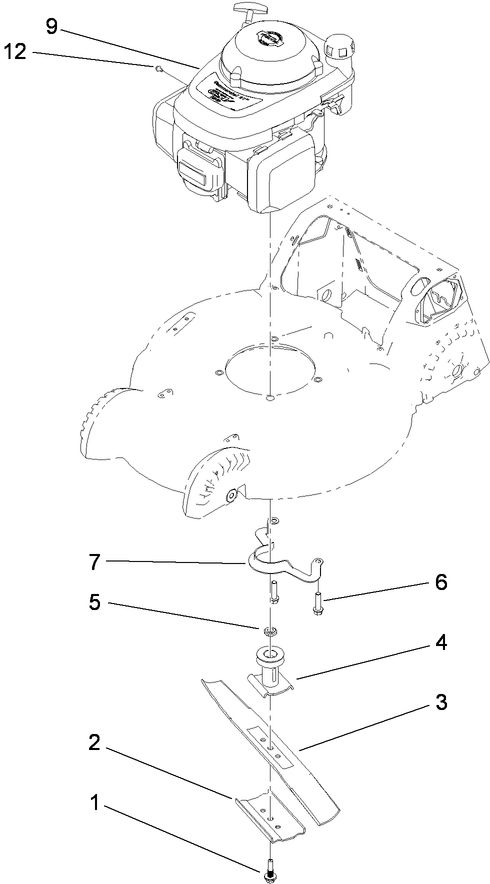 Engine and Blade Assembly