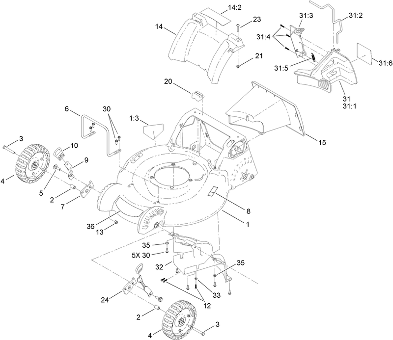 Housing Front End and Tunnel Assembly
