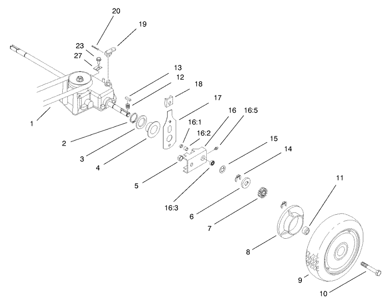 Gear Case and Rear Wheel Assembly