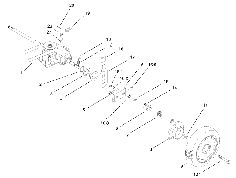 Gear Case and Rear Wheel Assembly