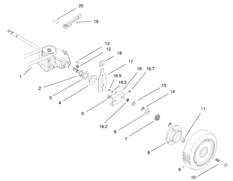 Gear Case and Rear Wheel Assembly