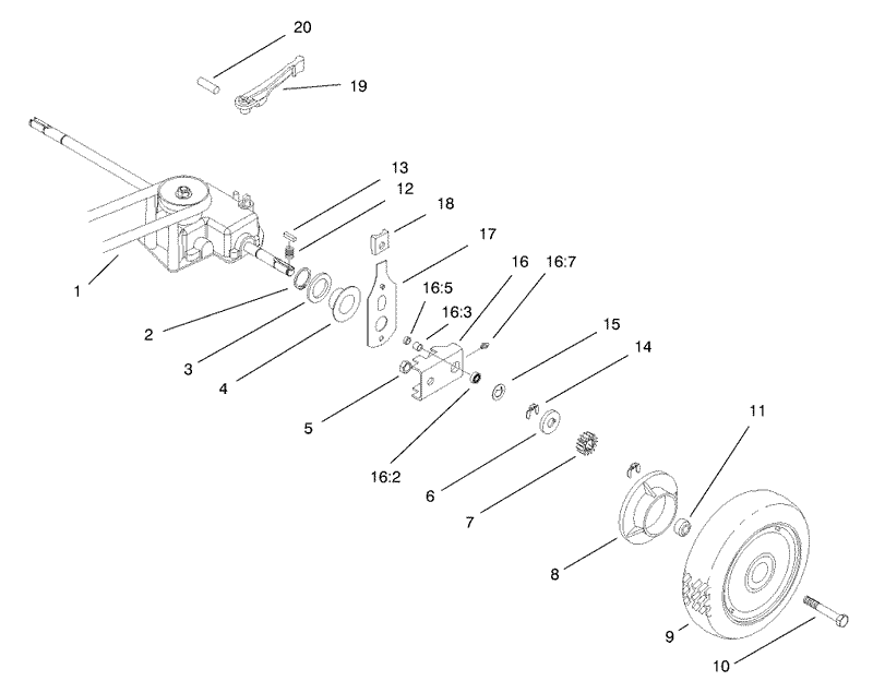 Gear Case and Rear Wheel Assembly