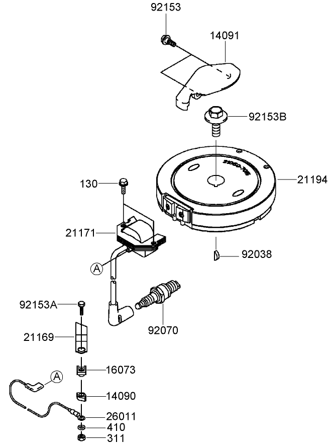 Electric Equipment Assembly Kawasaki FJ180V AS28