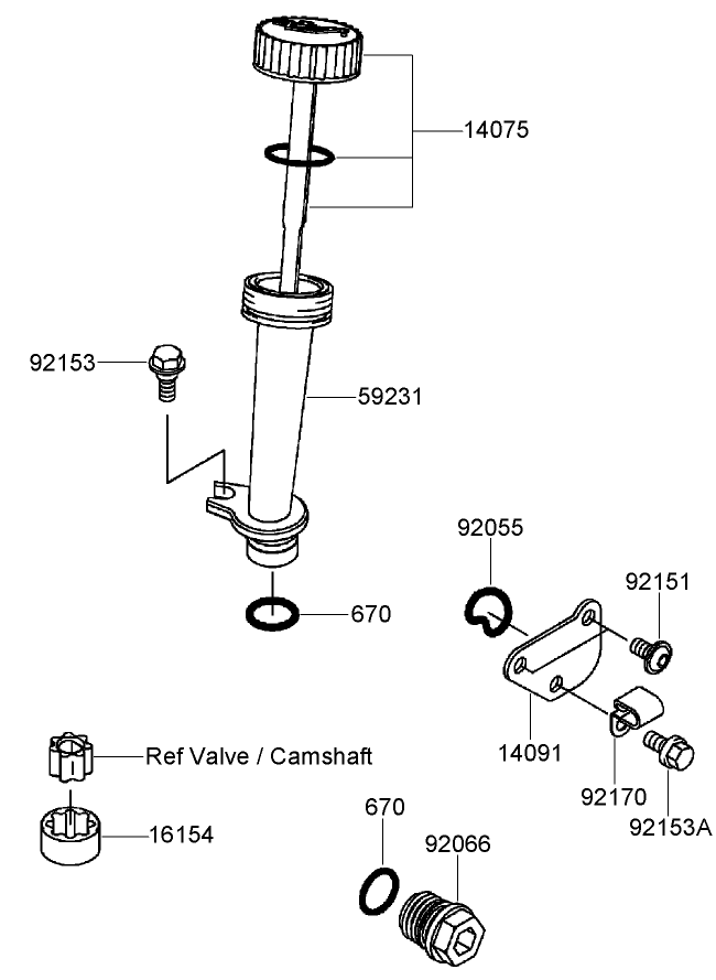 Lubrication Equipment Assembly Kawasaki FJ180V AS28