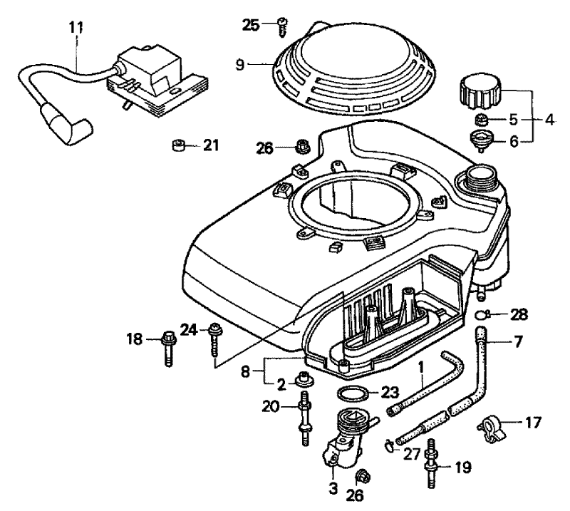 Fan Cover Assembly Honda GXV160K1 A1