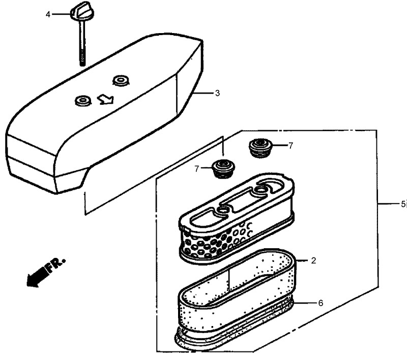 Air Cleaner Assembly Honda GXV160K1 A1T