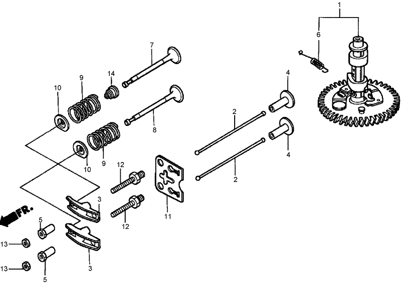 Camshaft Assembly Honda GXV160K1 A1T