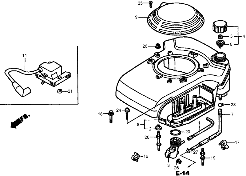 Fan Cover Assembly Honda GXV160K1 A1T