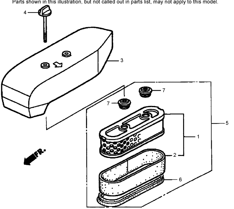 Air Cleaner Assembly Honda GXV160K1 N1AH