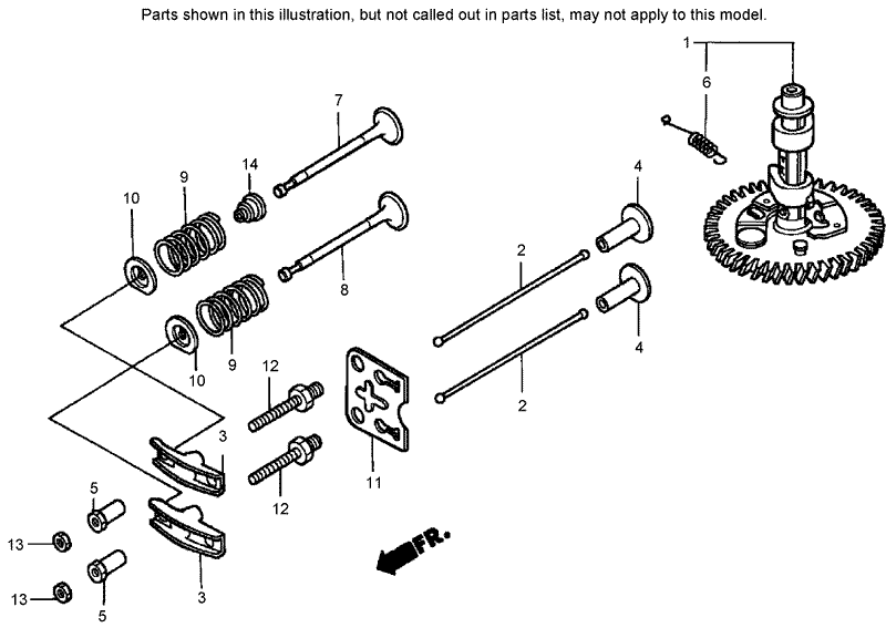 Camshaft Assembly Honda GXV160K1 N1AH