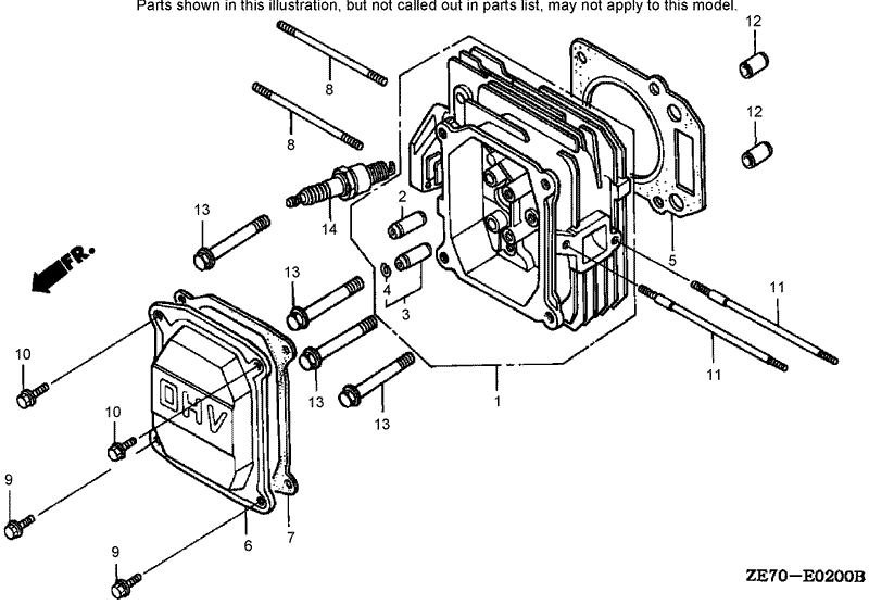 Cylinder Head Assembly Honda GXV160K1 N1AH