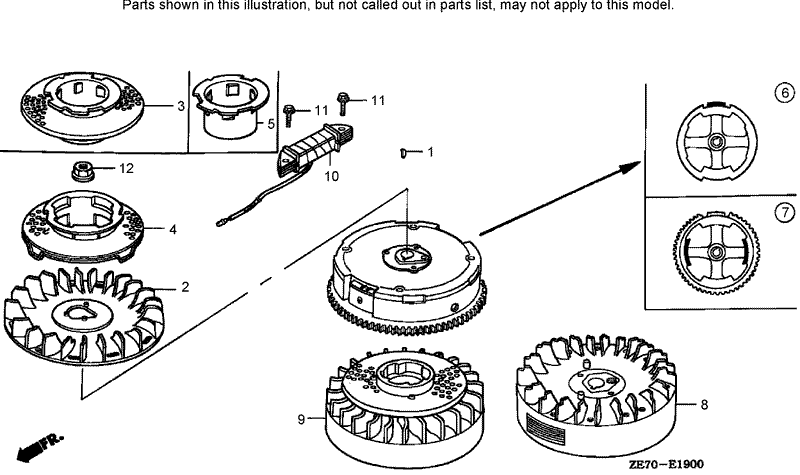 Flywheel Assembly Honda GXV160K1 N1AH