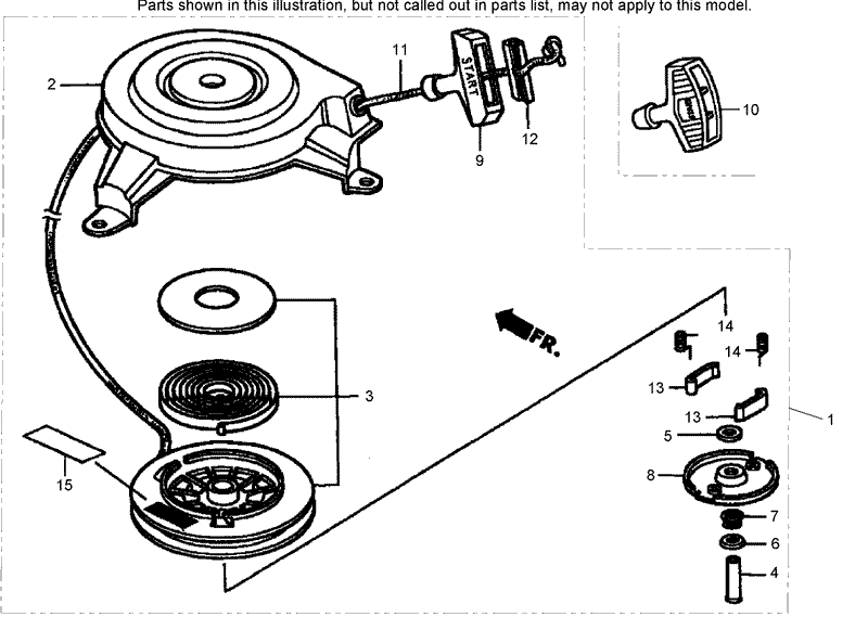 Recoil Starter Assembly Honda GXV160K1 N1AH