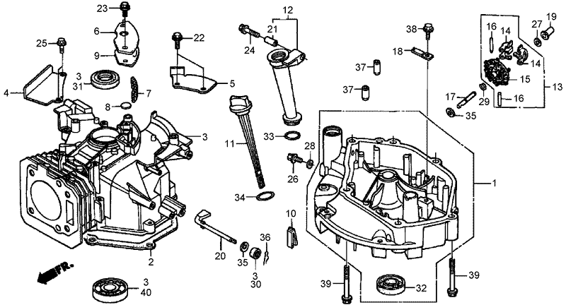 Cylinder Barrel Assembly Honda GXV160A1 T1AH